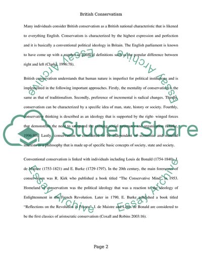 What Are the Main Features of British Conservatism