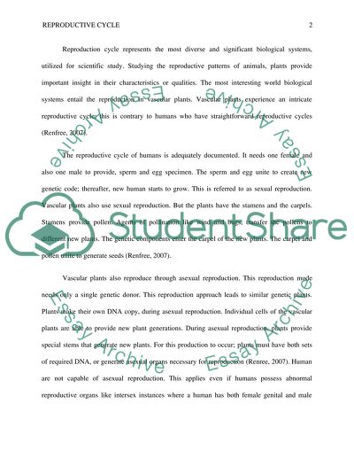 The reproductive cycle of vascular plants compared to humans