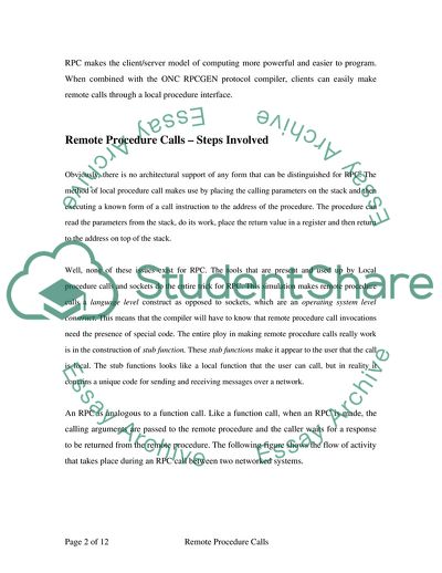 The Usefulness of Remote Procedure Calls