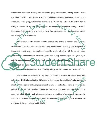 French Immigration Policy