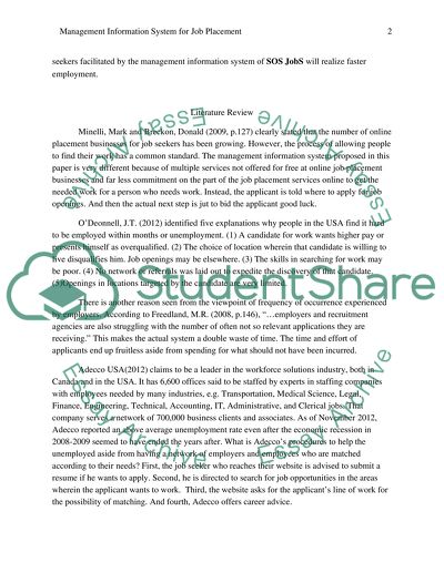 E-Commerce in the Job Placement Industry