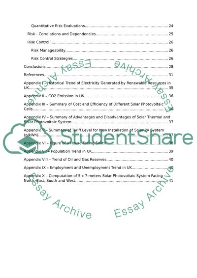 Risk Management on Solar Thermal vs Solar Photovoltaic System