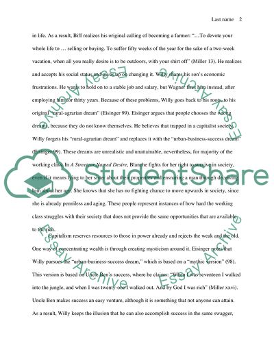 A Streetcar Named Desire and Death of a Salesman: Broken American Dreams