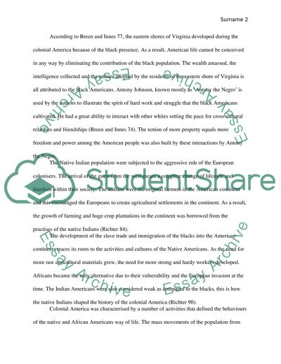 How the African and Native Americans Contributed to the Colonial American History