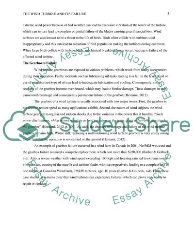 The wind turbine, and its failure