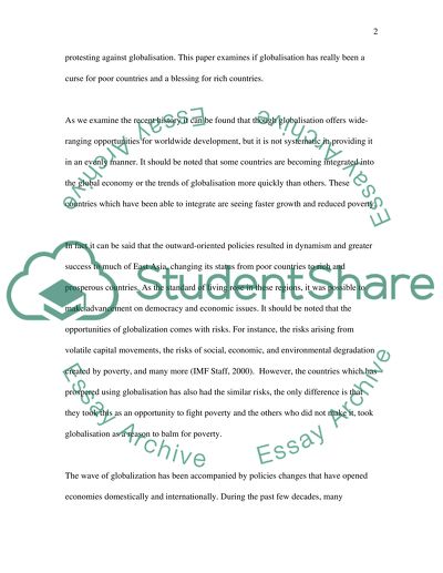 Globalization Is a Trend Which Hurts the Poor and Benefits the Rich