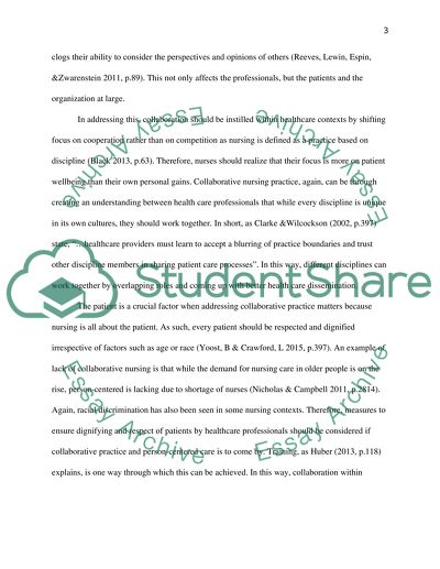 Collaborative Practice in Nursing