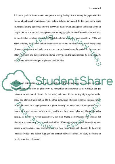 Amearican Pop Cultures and Politics from 1940 to Present ( short questions)