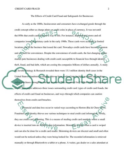 The Effects of Credit Card Fraud and Safeguards for Businesses