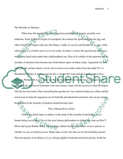 The morality of abortion