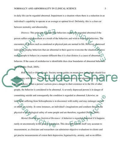The Problem of Normalcy and Abnormality in Clinical Science