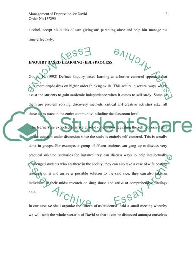Management of Depression: Case Study
