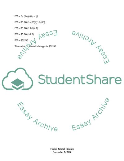 Global Finance Rules