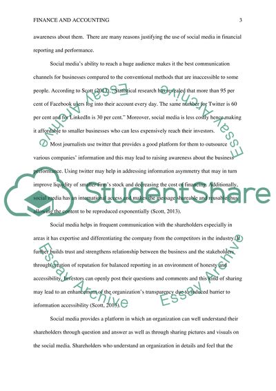 Use of social networks for financial and performance reporting