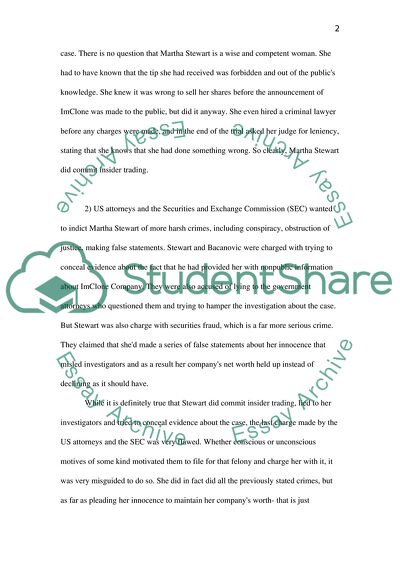 Martha Stewart Legal Case and Punishment