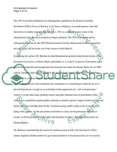 Immigration and Asylum Law