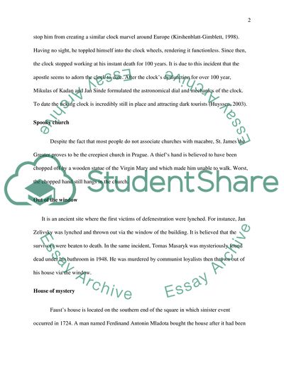 Dark Tourism in Prague