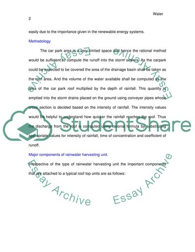 Roof Rainwater Harvesting