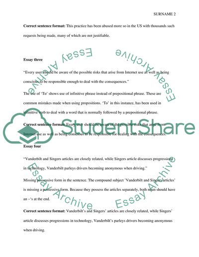 Correcting Sentences