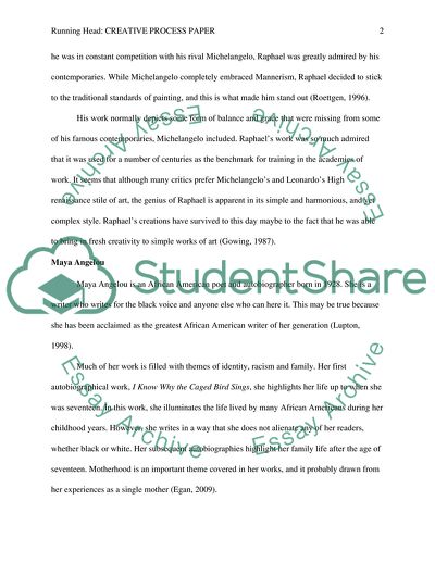 Creative Process Analysis