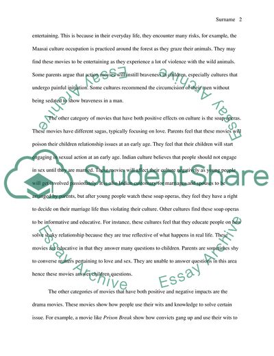 Effects of Movies on Culture