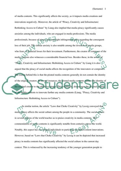 Piracy, Creativity and Infrastructure: Rethinking Access to Culture by Liang