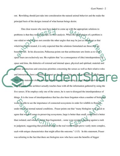 Conserve Wildlife: Applying Pallasmaa Insights on Rewilding Designs