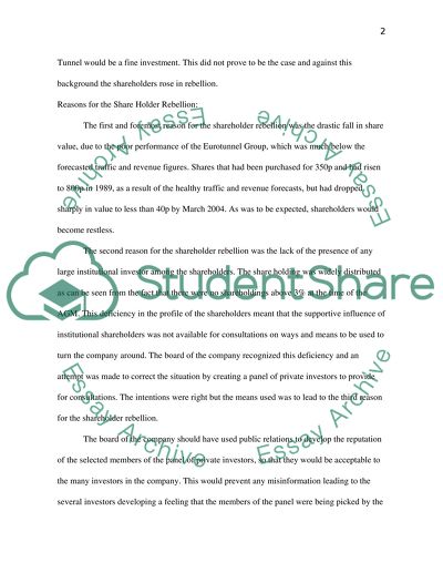Outline the reasons for the shareholder rebellion in 2003/4