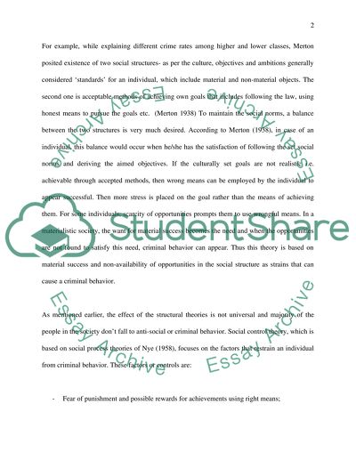 Reviewing Structural theory and Social process theory