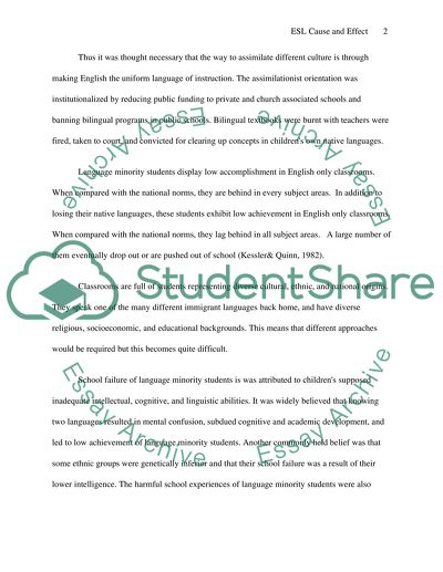 ESL Cause and Effect