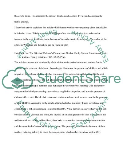 Alcohol and Crime in the US