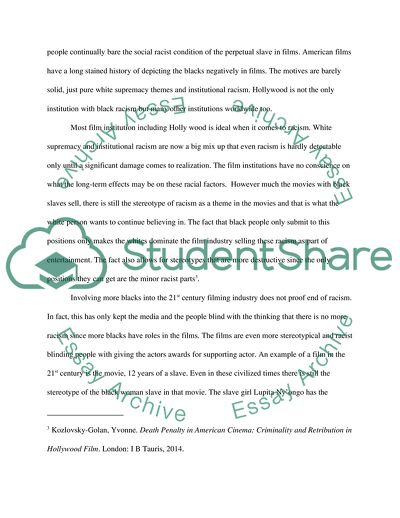 Representation of Black People in Hollywood Cinema