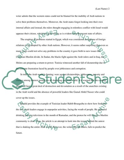 In Peril: The Arab Status Quo by Anthony Shadid