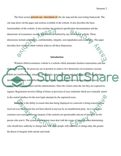 The Windows Blind E-Commerce Website