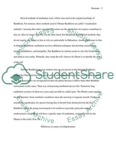 Buddhas and Zens Differences