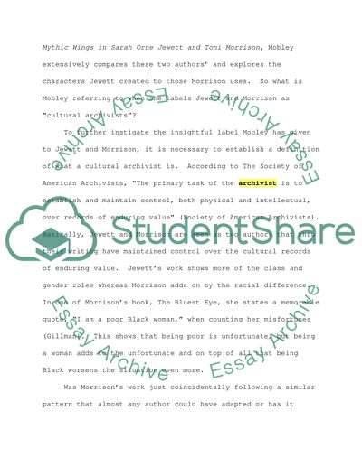 The influence of Jewett upon Morrison