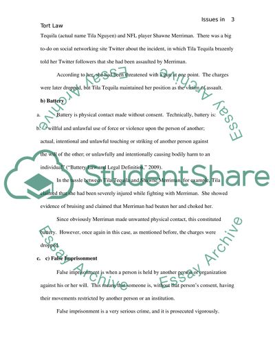 Issues in Tort Law: Duty and Reasonableness of Care