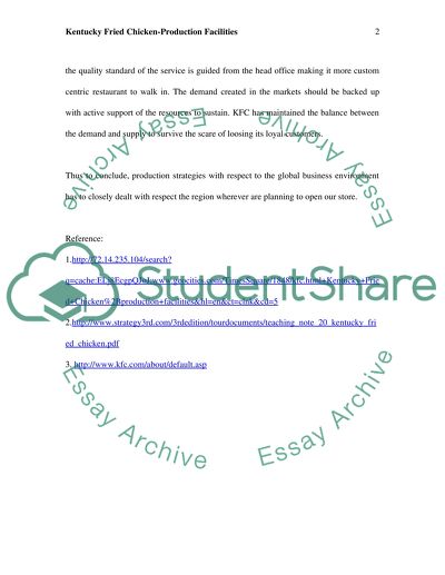 International Business - Strategies of the restaurant food chain KFC (Kentucky Fried Chicken)