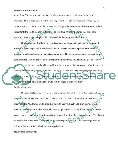 Redesigning the Current Electronic Stethoscope Design