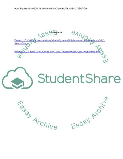 Medical Imaging and Liability and Litigation