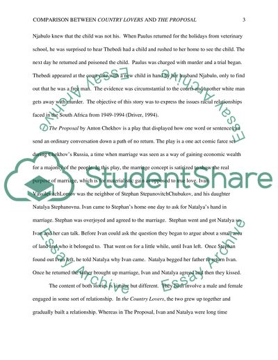 Comparison between Country Lovers and The Proposal