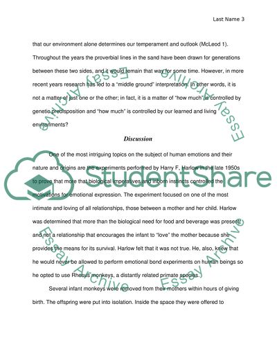 Psychology: Nature versus Nurture