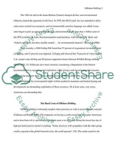 Offshore Oil Drilling: The Cost Outweighs the Benefit