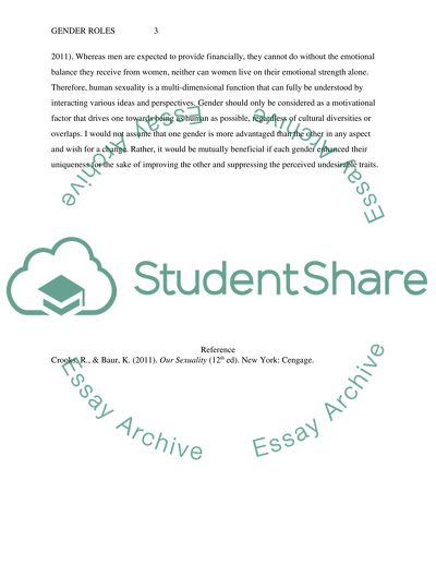 Gender Roles and Human Sexuality