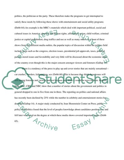 How the media programs present important political issues