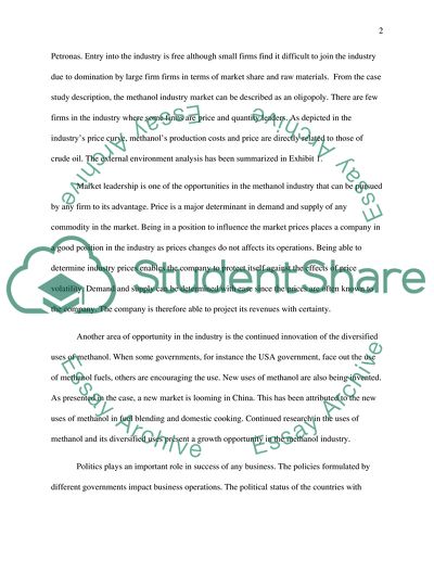 Methanex - Developing Strategy in a Commodity Industry