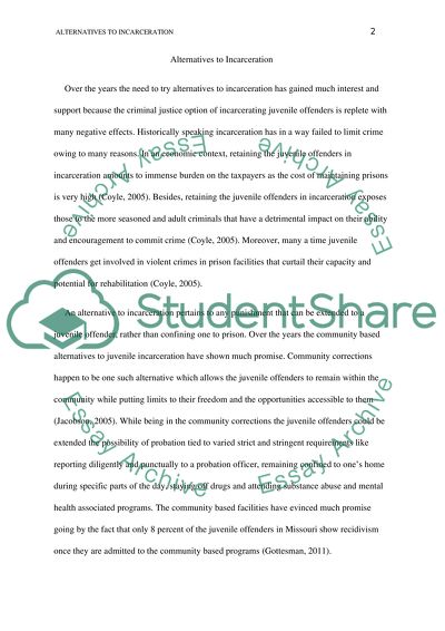 Alternatives to Incarceration