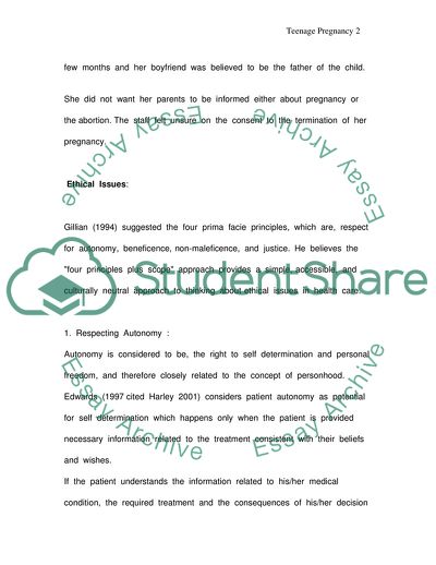 Teenage Pregnancy Issue