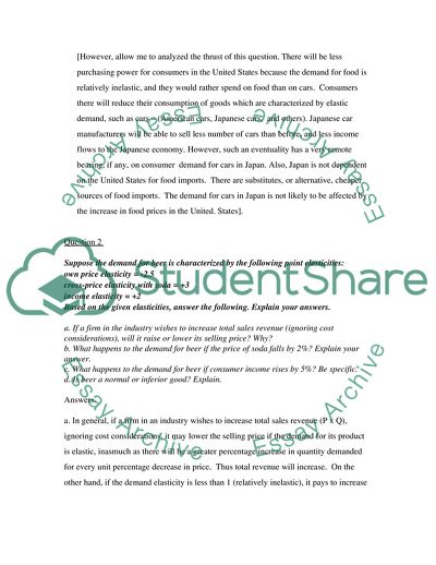 Questions to Managerial Economics