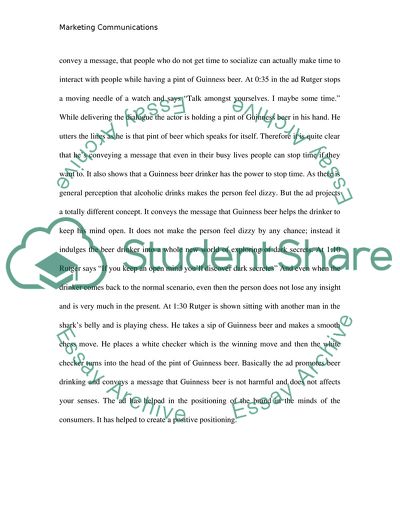 Marketing Communications: Written assignement